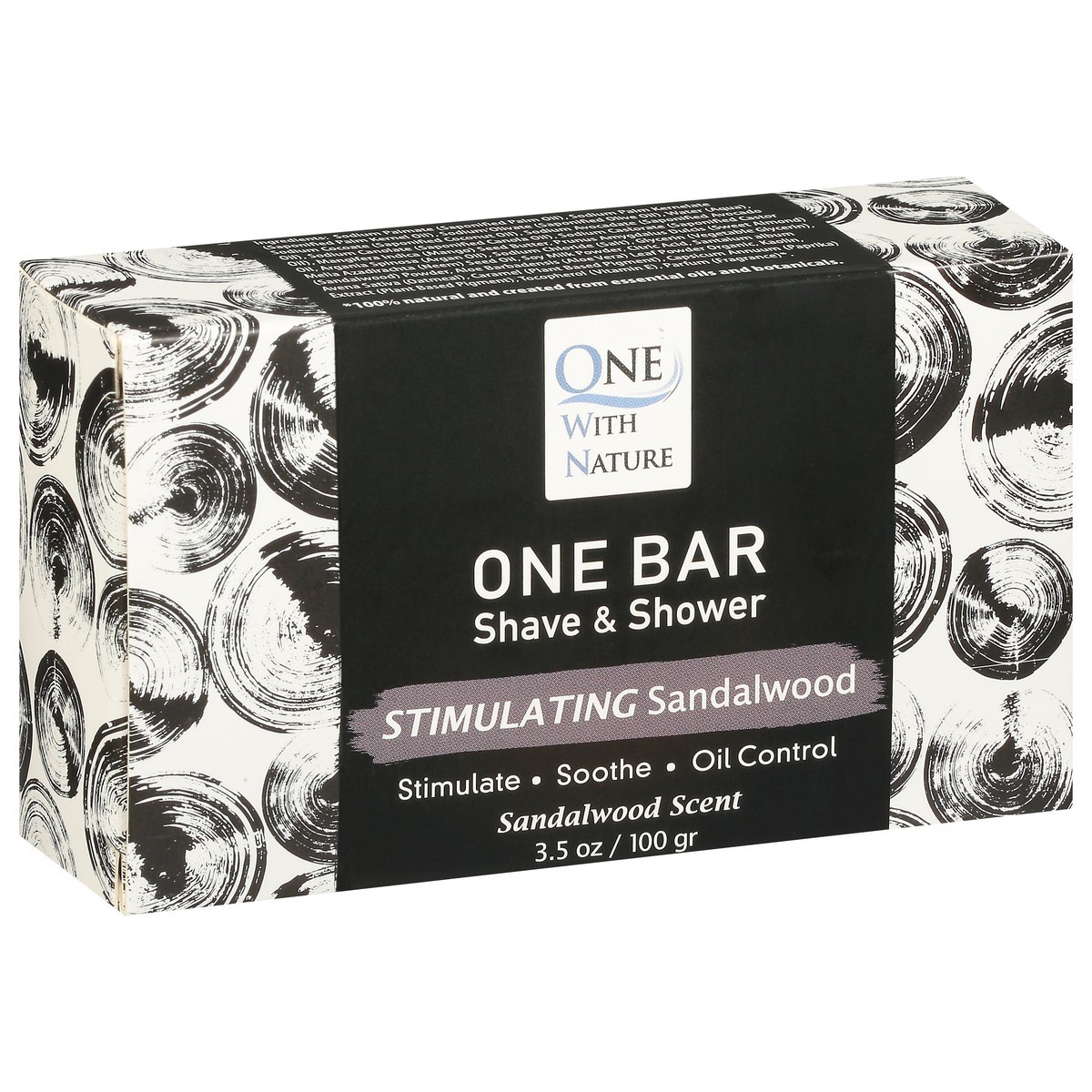 slide 5 of 9, One With Nature Shave & Shower Sandalwood Scent One Bar 3.5 oz, 3.50 oz
