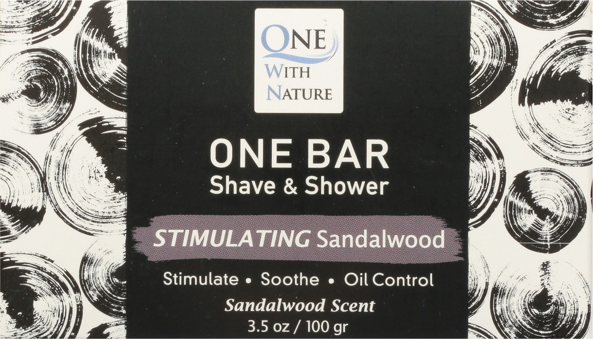 slide 6 of 9, One With Nature Shave & Shower Sandalwood Scent One Bar 3.5 oz, 3.50 oz