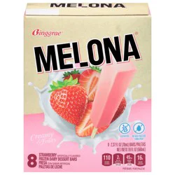Melona Creamy & Fruity Strawberry Dessert Bars 8 - 2.37 fl oz Bars