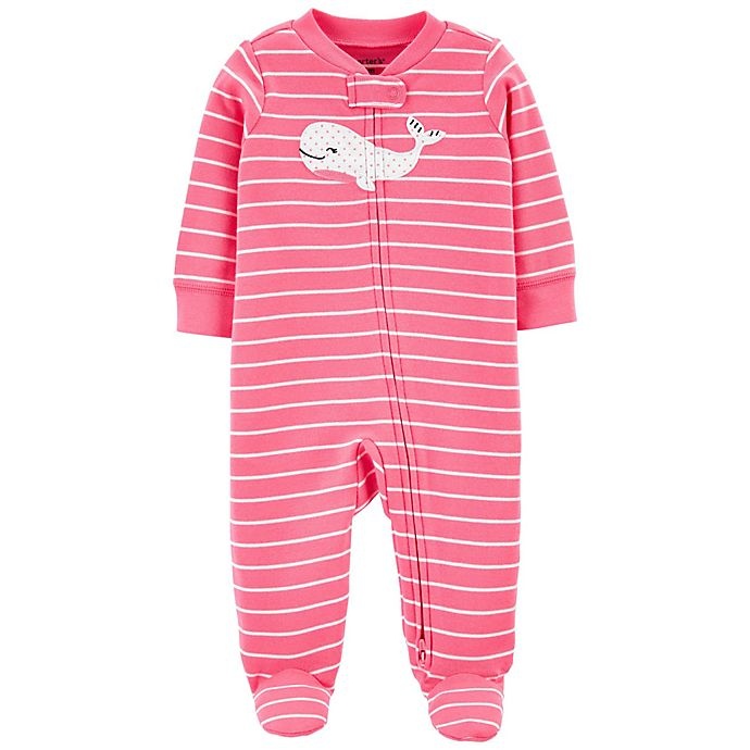 slide 1 of 1, Carter's Whale 2-Way Zip Cotton Sleep & Play, 1 ct