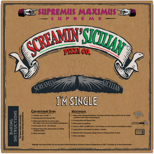 slide 2 of 4, Screamin' Sicilian I'm Single Supremus Maximus Pizza 10 oz, 10 oz