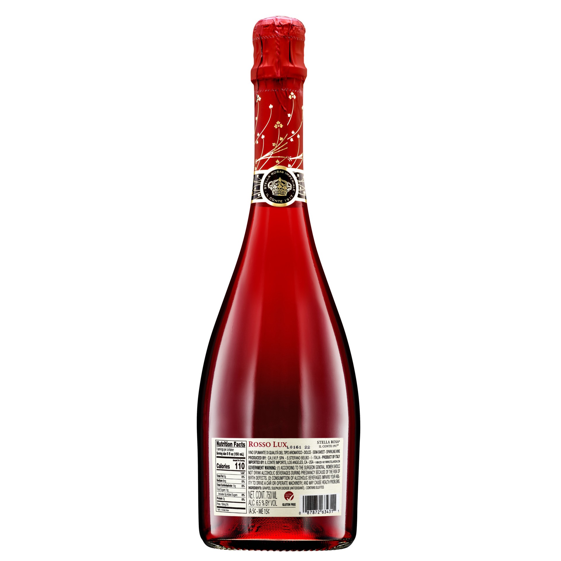 slide 5 of 7, Stella Rosa Rosso Lux Sparkling Red Wine 750mL, 750 ml