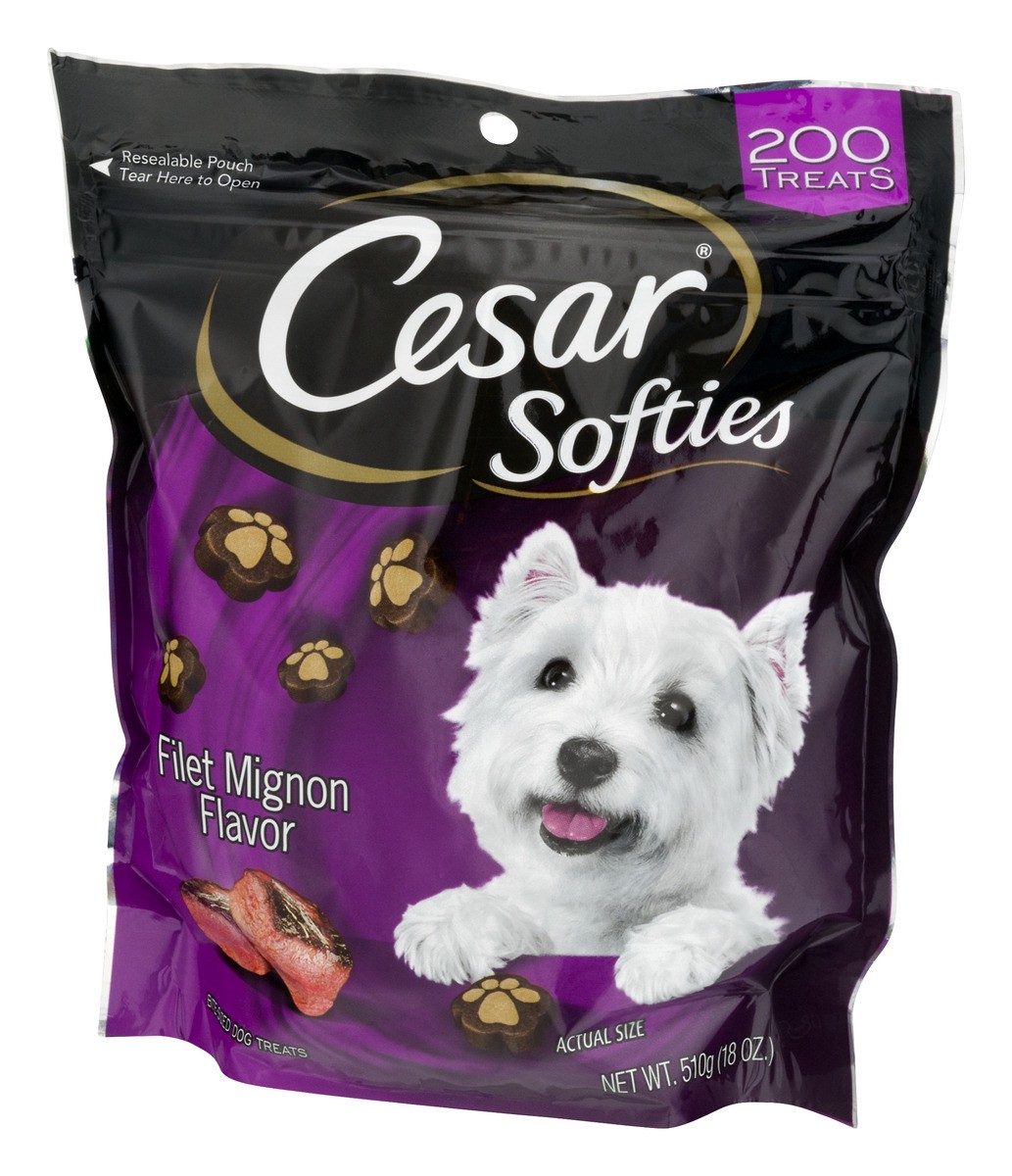 slide 4 of 9, Cesar Softies Chewy Small Dog Treats Filet Mignon Flavor, 18 oz