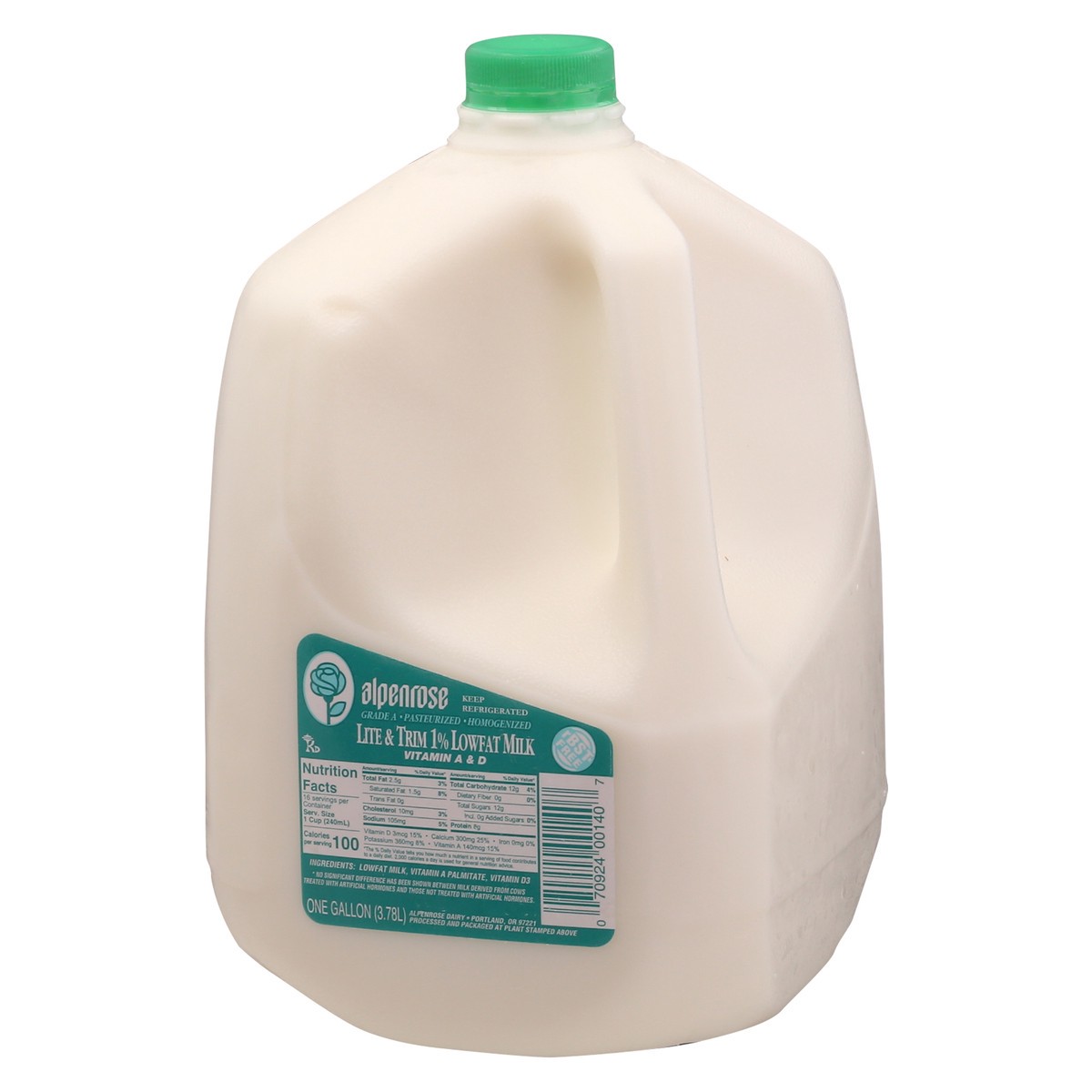 slide 2 of 14, Alpenrose Lite & Trim 1% Low Fat Milk, 1 gal