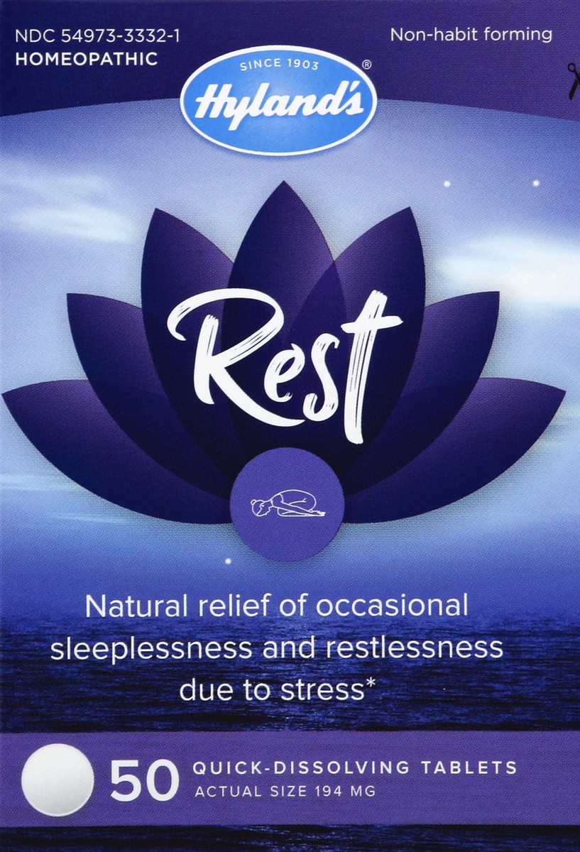 slide 6 of 6, Hyland's Rest Tablets, 50 ct