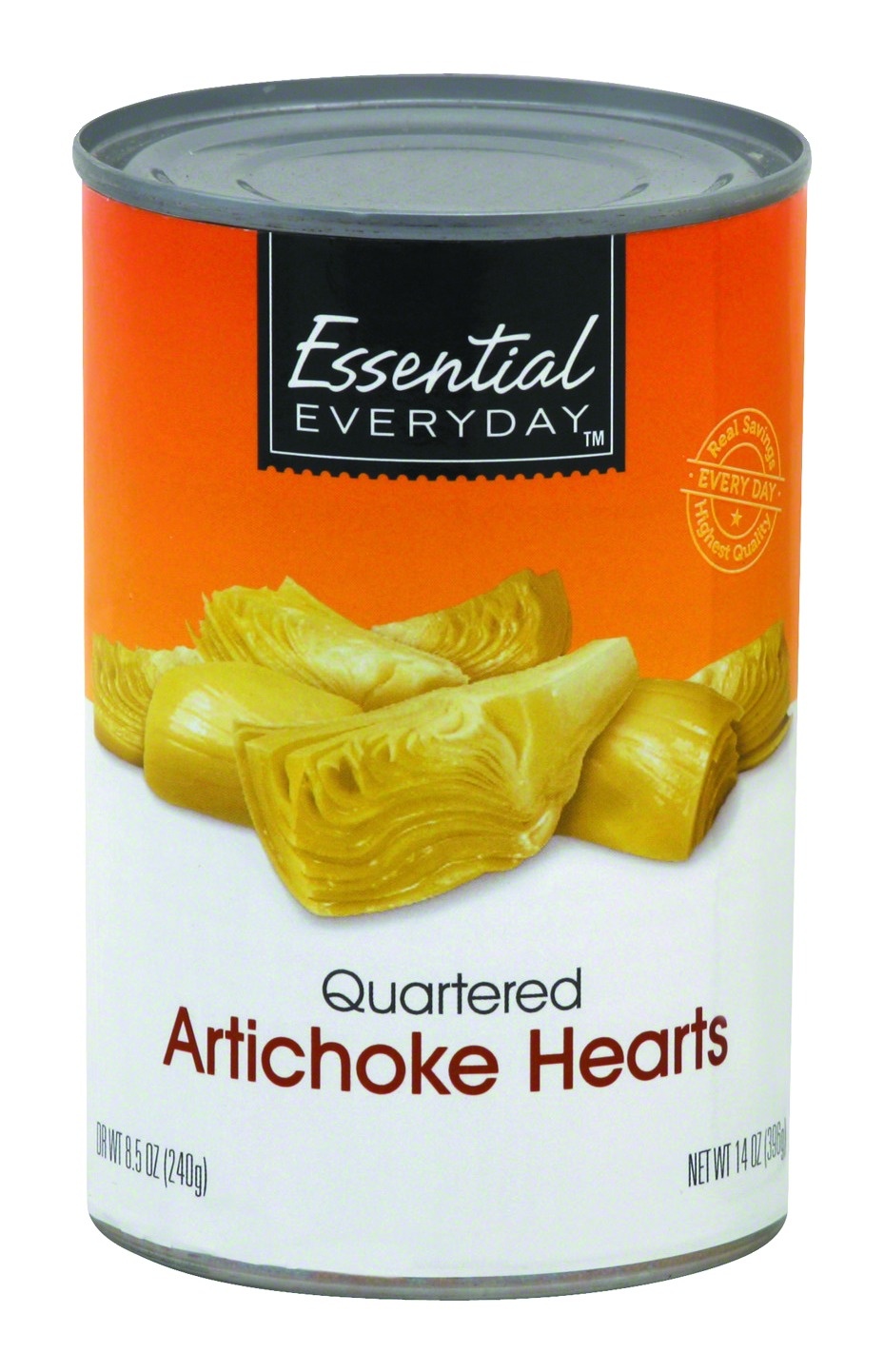 slide 1 of 1, Essential Everyday Hearts Vegetables Artichoke Quartered, 14 oz