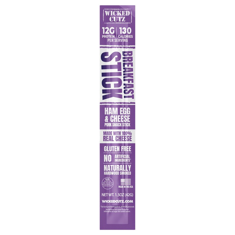 slide 1 of 1, Wicked Cutz Breakfast Stick, Gluten Free, Ham Egg & Cheese, 1.5 oz