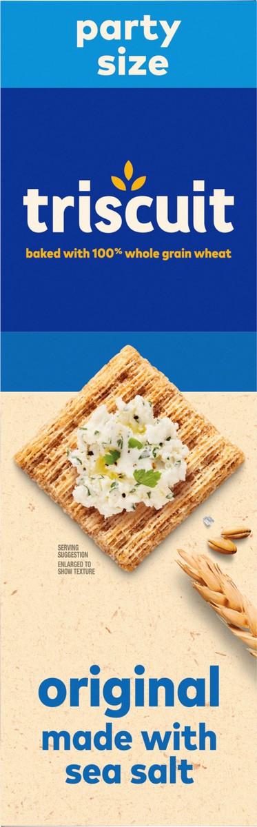 slide 4 of 13, Triscuit Original Whole Grain Wheat Crackers, Vegan Crackers, Party Size, 17 oz, 17 oz