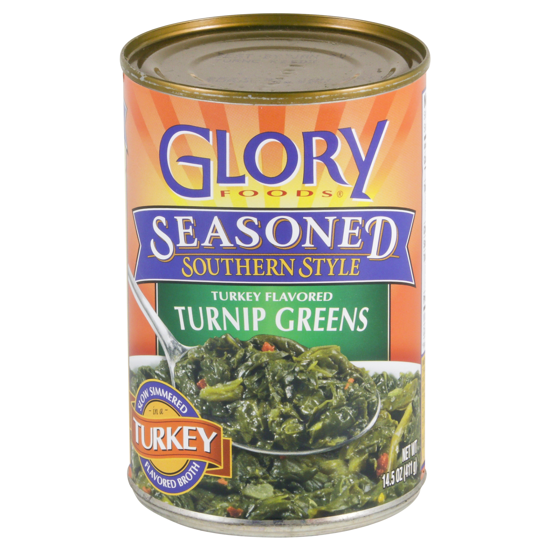 slide 1 of 4, Glory Foods Turkey Flavored Turnip Greens, 14.5 oz