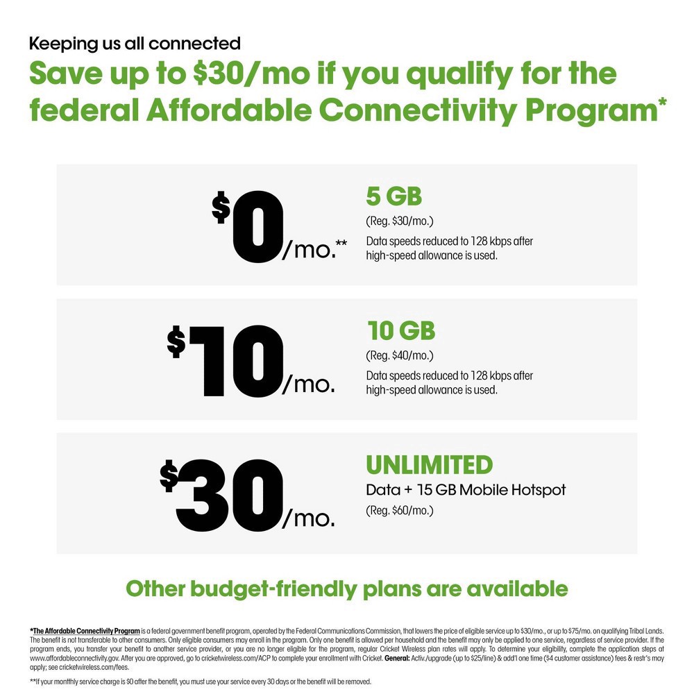 slide 5 of 19, Cricket Wireless Cricket Prepaid Vision 3 (16GB) - Blue, 1 ct