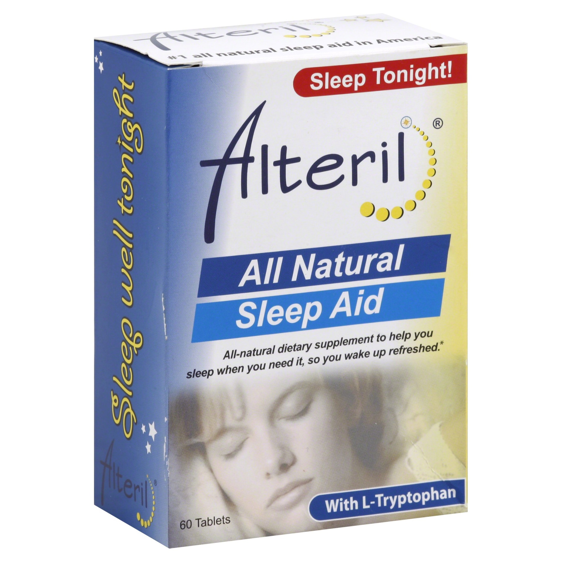 slide 1 of 5, Alteril All Natural Sleep Aid Maximum Strength Tablets, 60 ct