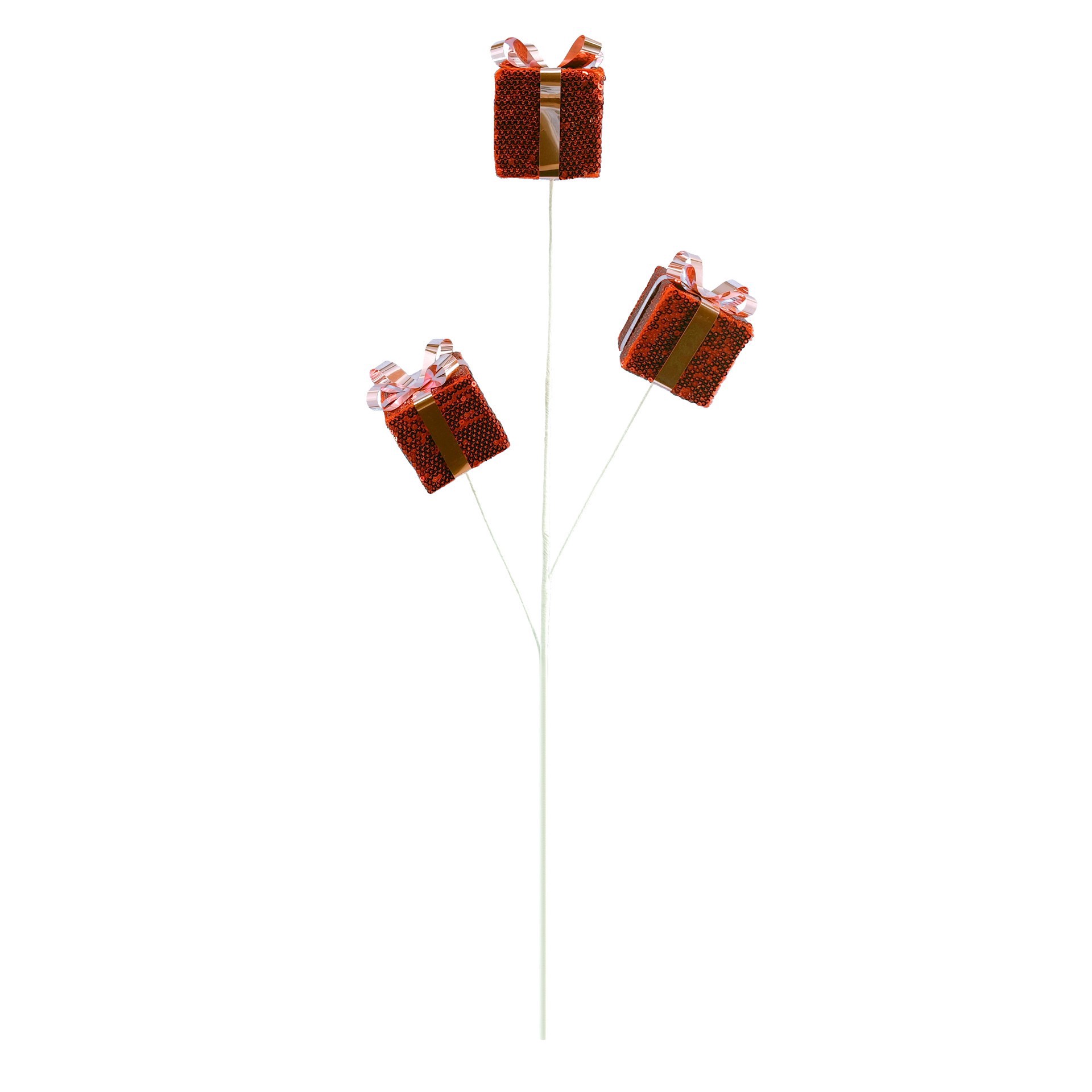 slide 2 of 3, 26" Red & Pink Gift Box Stem By Ashland, 5 in x 2 in x 26 in