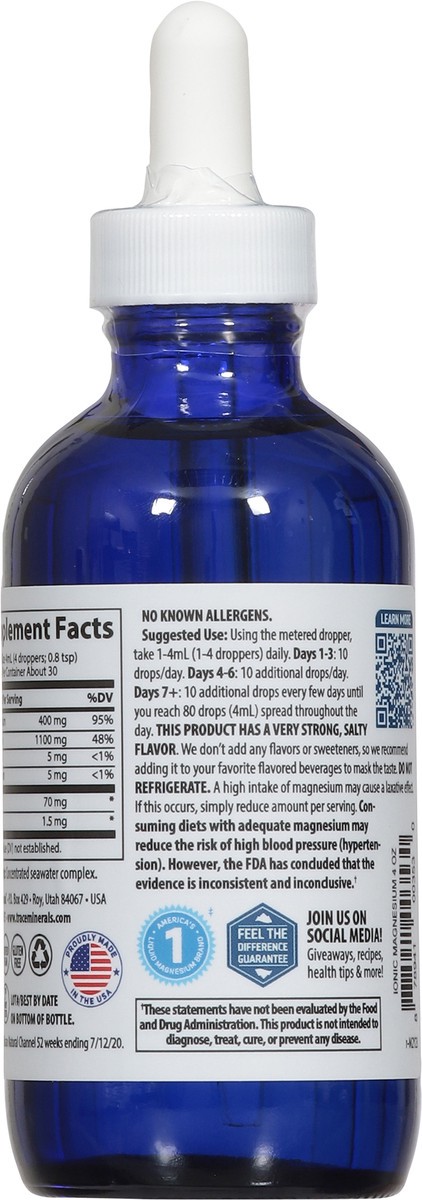 slide 11 of 14, Trace Magnesium Chloride Liquid Mineral Supplement 4 fl oz, 4 fl oz