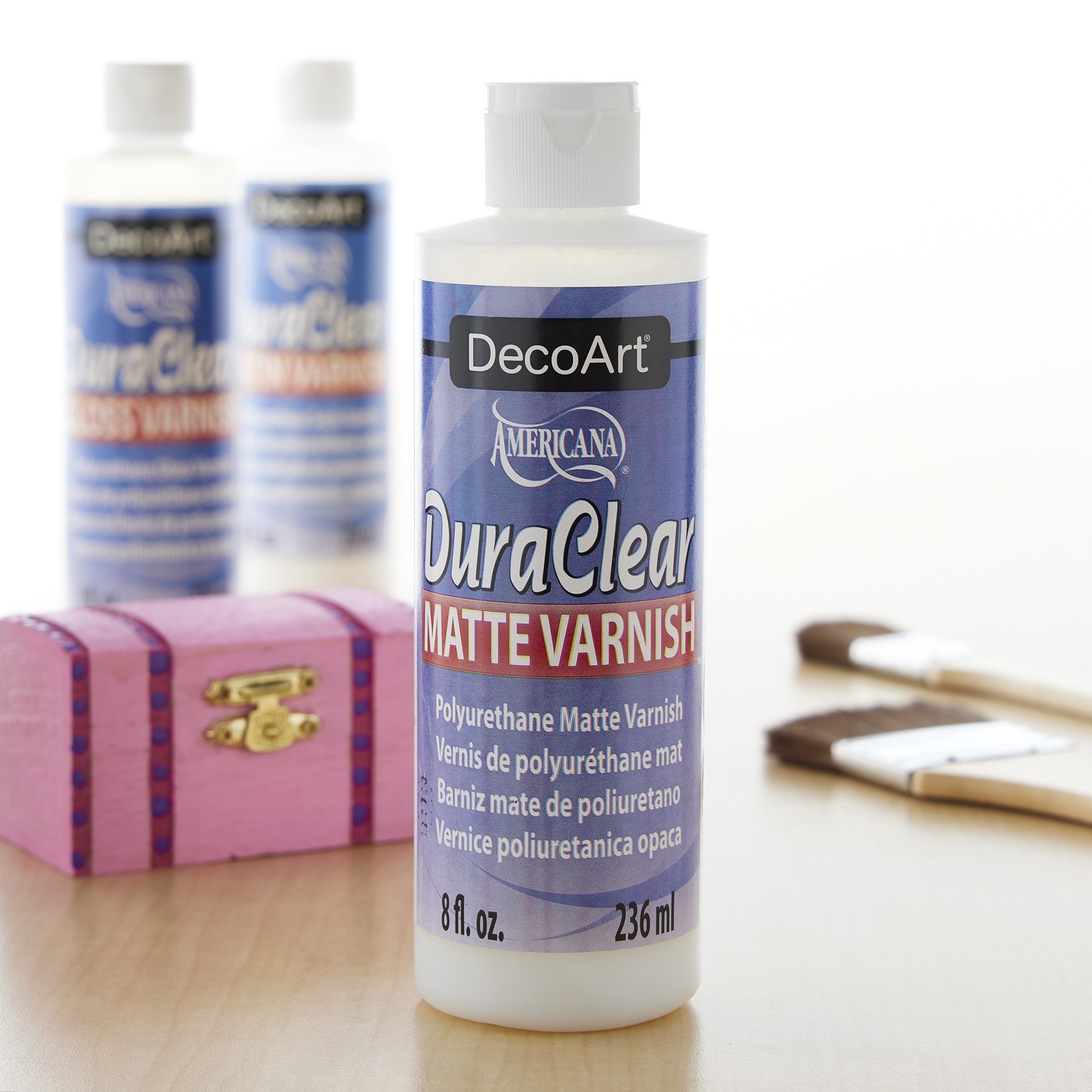 slide 2 of 3, Decoart Americana Duraclear Matte Varnish, 8 fl oz