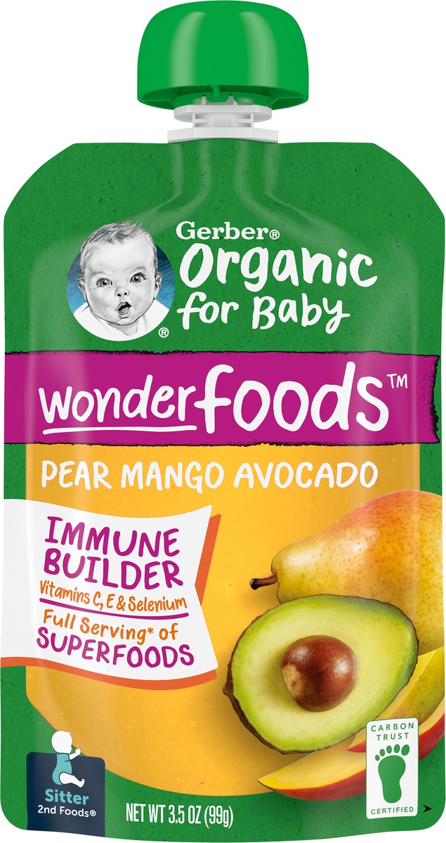 slide 5 of 9, Gerber Organic Pear Mango Avocado, 3.5 oz