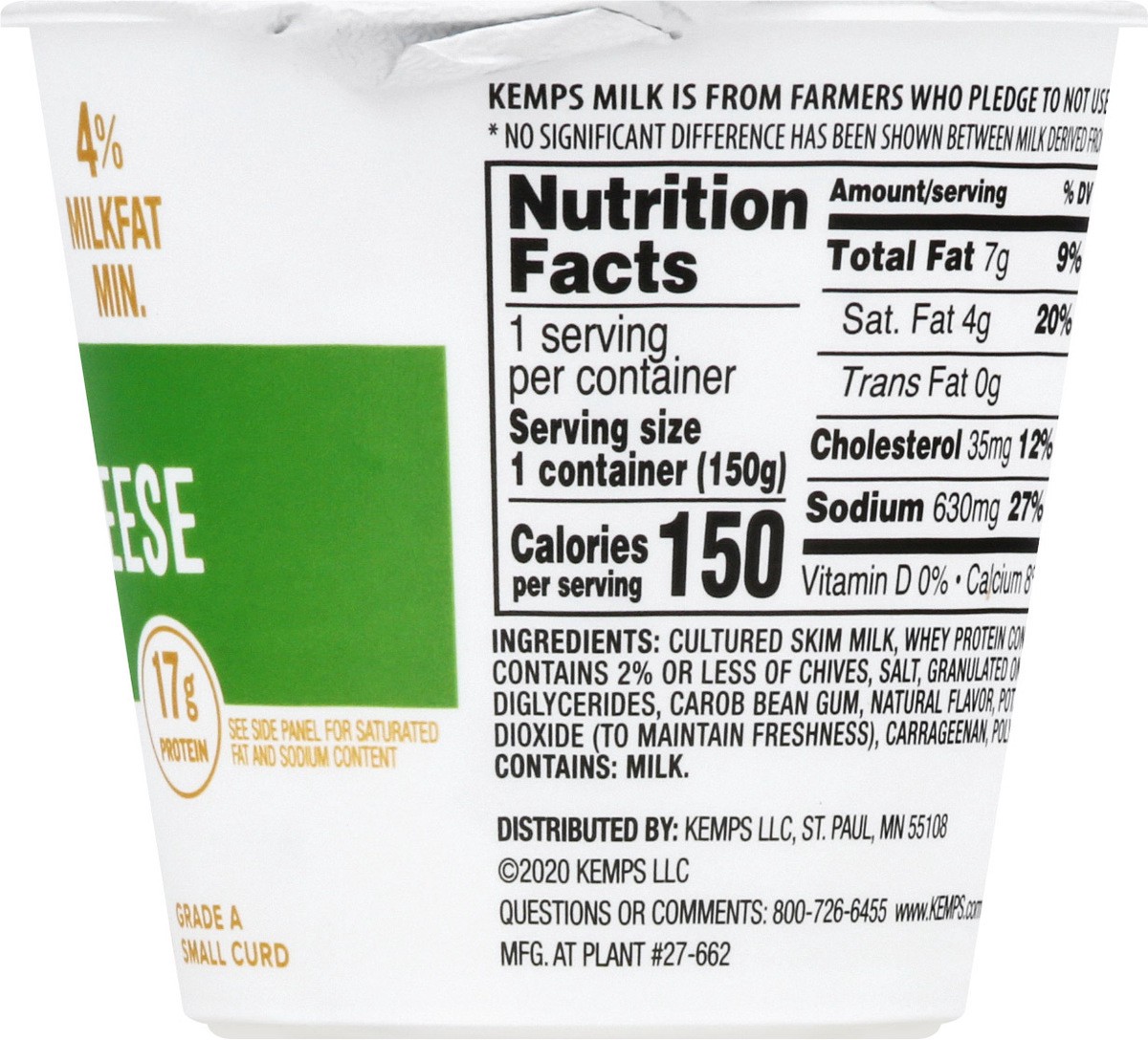 slide 11 of 13, Kemps Chive Cottage Cheese, 5.3 oz