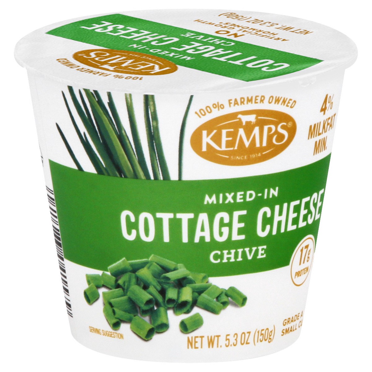slide 12 of 13, Kemps Chive Cottage Cheese, 5.3 oz