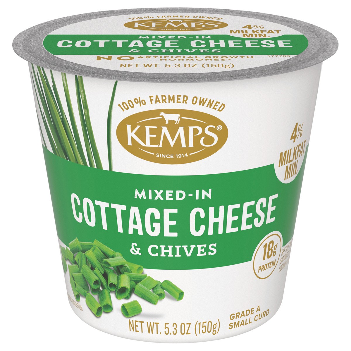 slide 1 of 13, Kemps Chive Cottage Cheese, 5.3 oz
