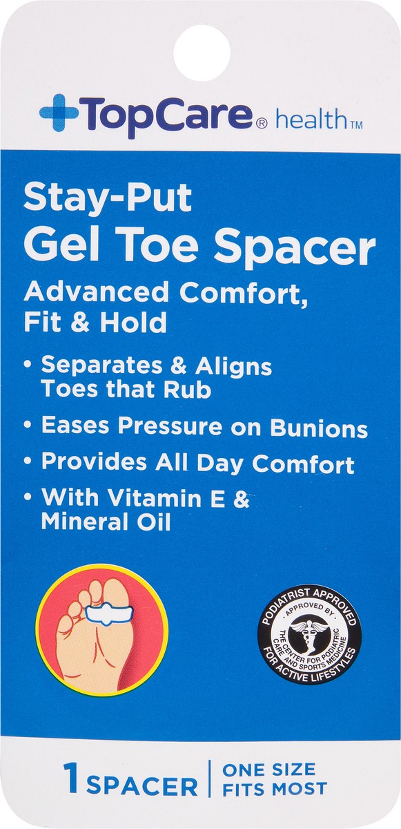 slide 5 of 12, TopCare Health Stay-Put Gel Toe Spencer 1 ea, 1 ct