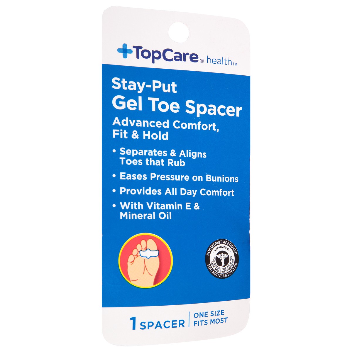 slide 4 of 12, TopCare Health Stay-Put Gel Toe Spencer 1 ea, 1 ct
