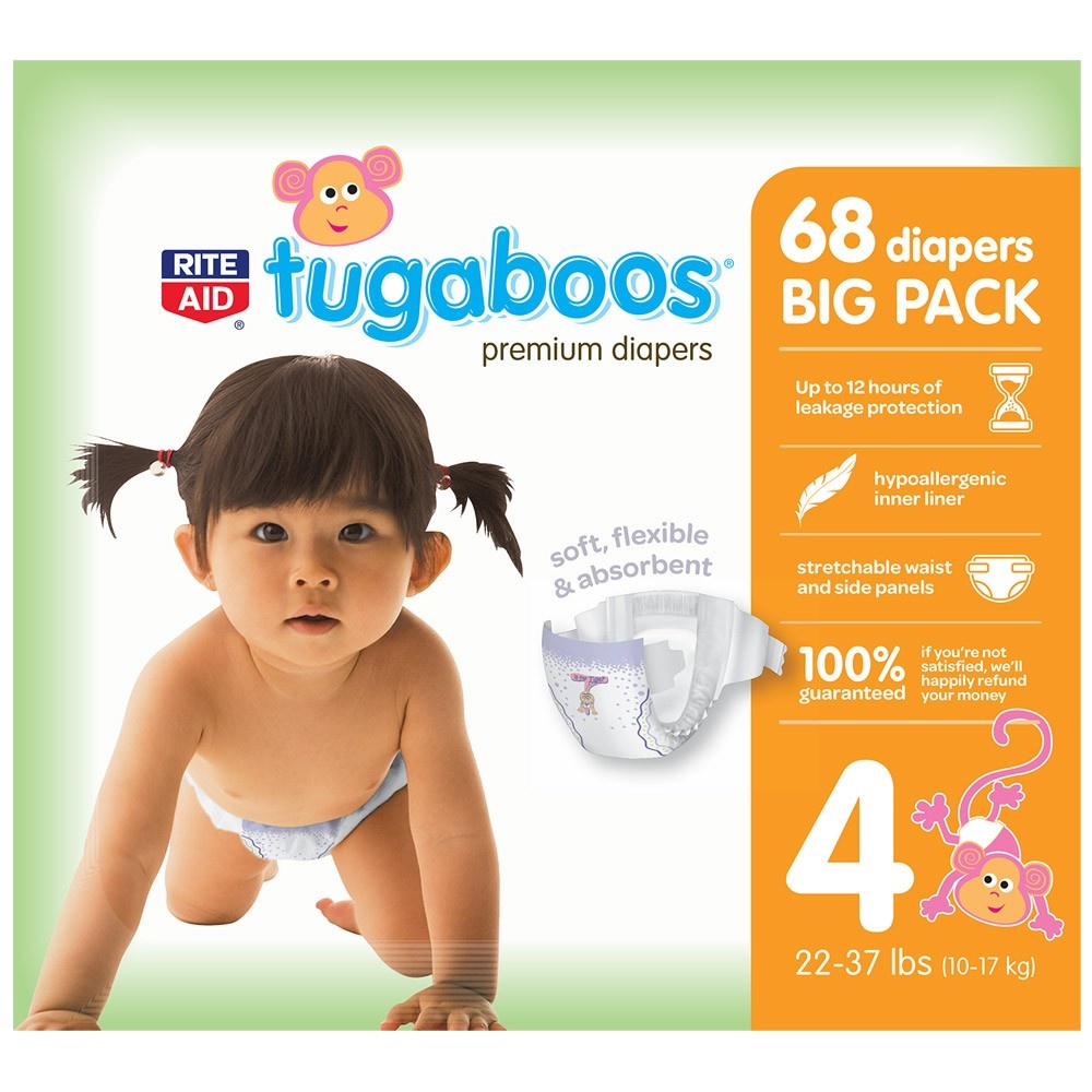 slide 1 of 1, Rite Aid Ra Tug Diaper Box Sz, 68 ct