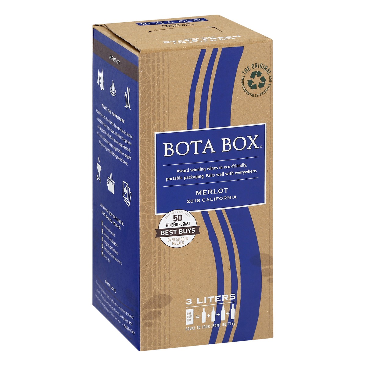 slide 8 of 9, Bota Box Merlot California Red Wine, 3 liter