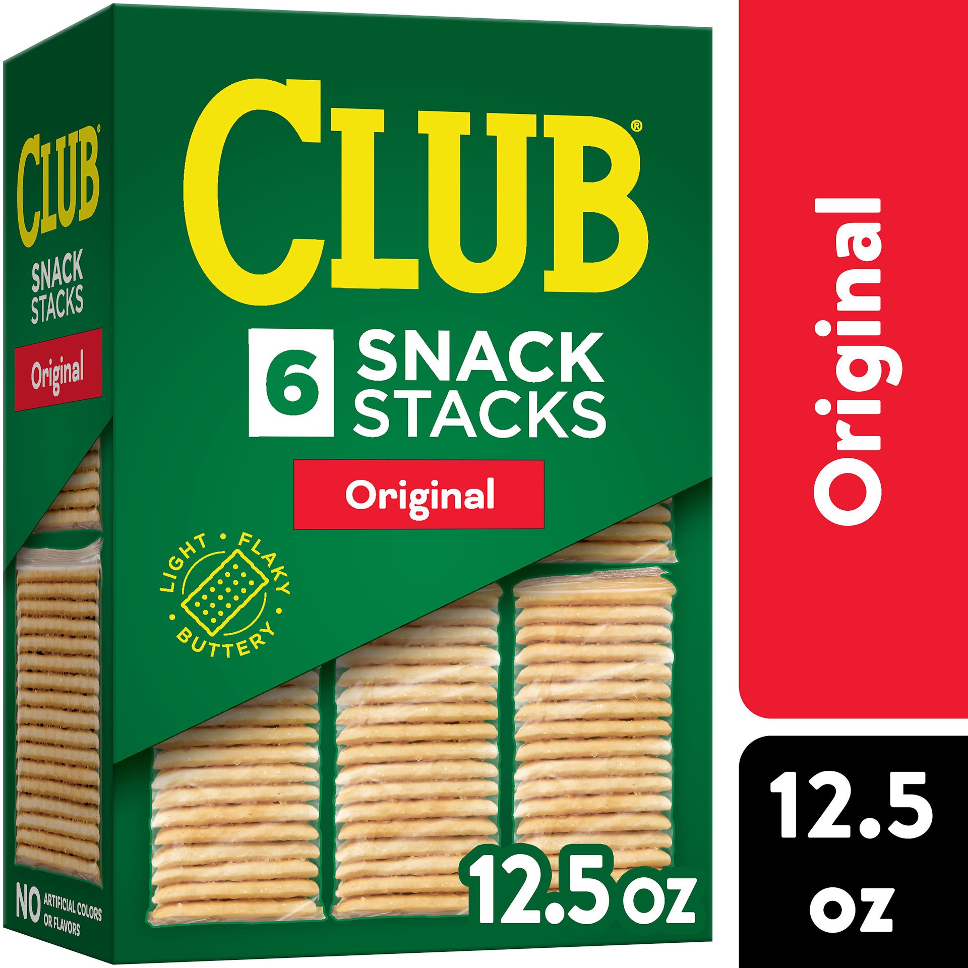 slide 1 of 5, Club Snack Stacks Crackers, Lunch Snacks, Snack Crackers, Original, 12.5oz Box, 6 Stacks, 12.5 oz