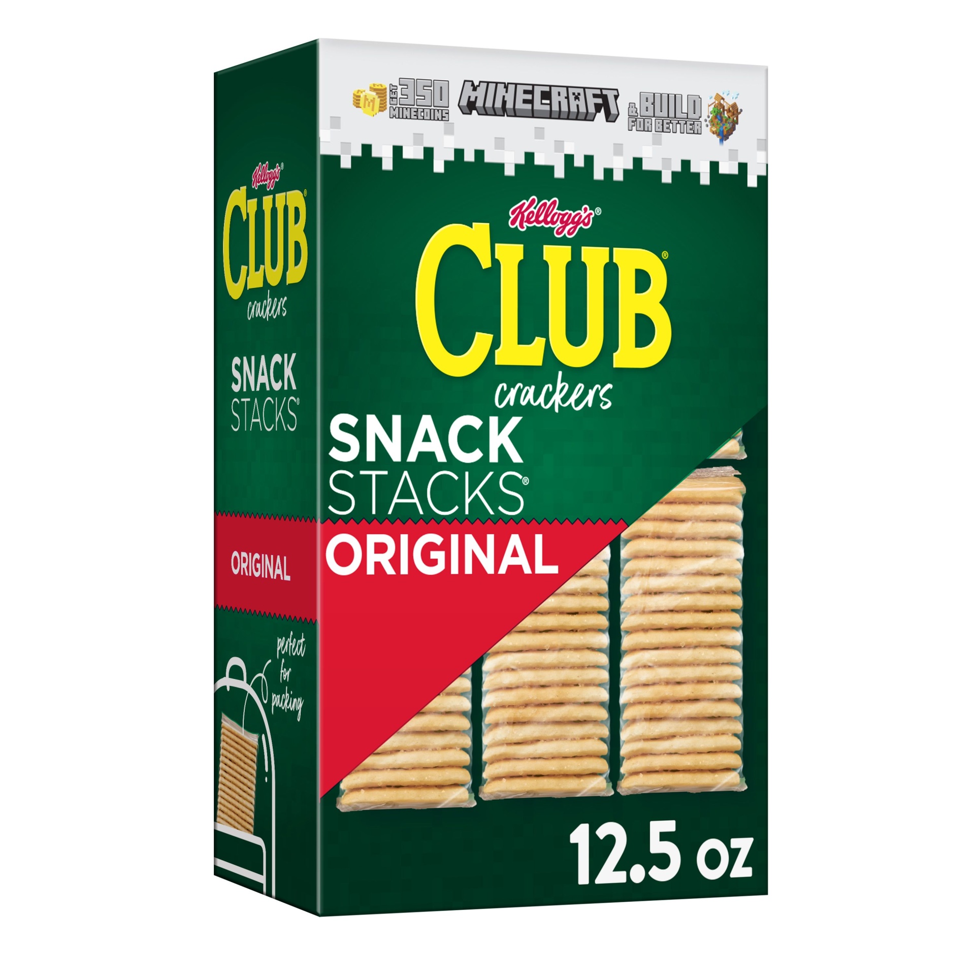 slide 1 of 7, Kellogg's Club Crackers, Lunch Snack Packs, Office and Kids Snacks, Original, 12.5 oz
