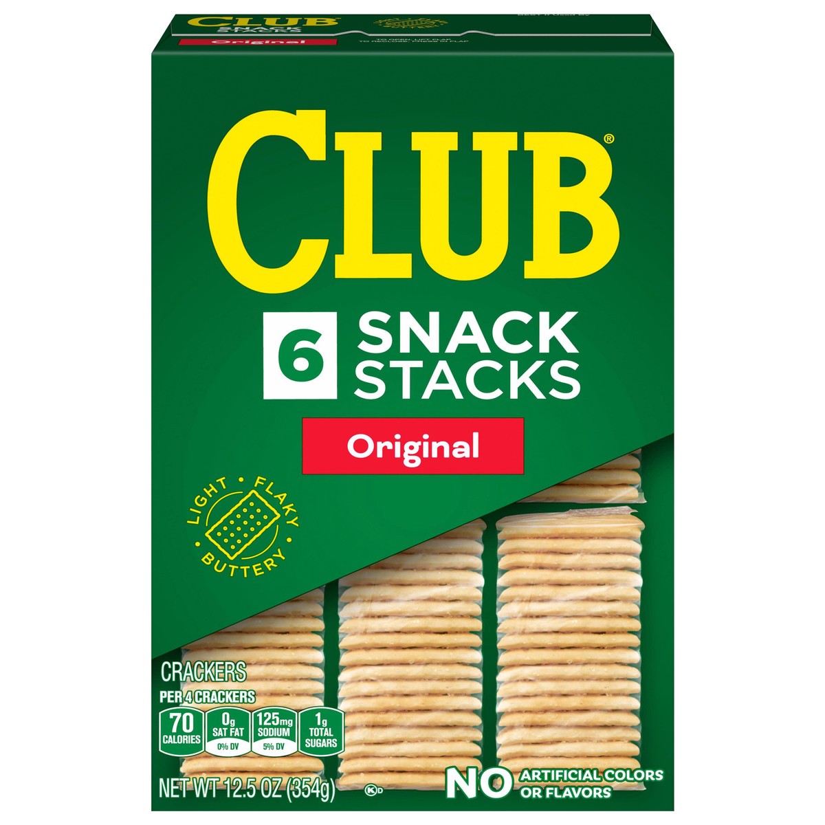 slide 1 of 5, Club Snack Stacks Original Crackers, 6 ct