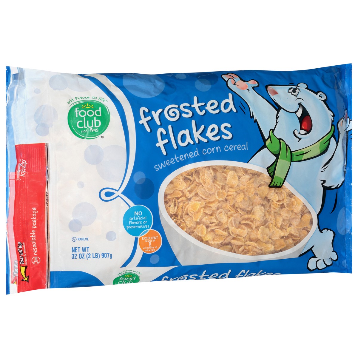 slide 6 of 9, Food Club Frosted Flakes Cereal 32 oz Bag, 32 oz