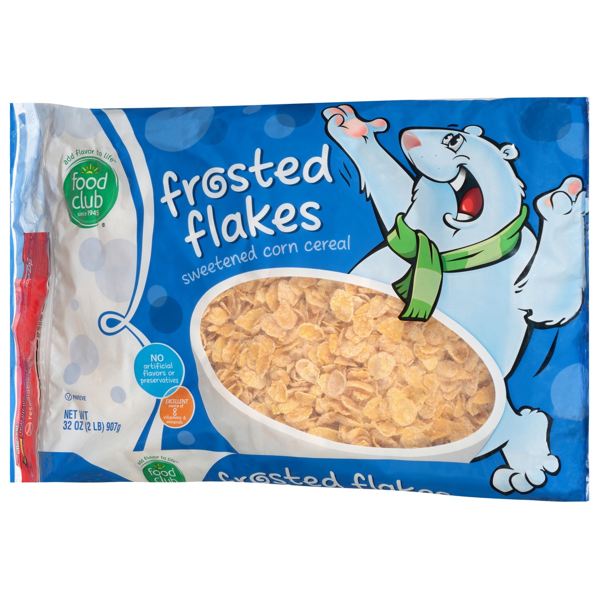 slide 7 of 9, Food Club Frosted Flakes Cereal 32 oz Bag, 32 oz