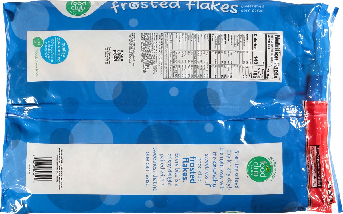 slide 8 of 9, Food Club Frosted Flakes Cereal 32 oz Bag, 32 oz