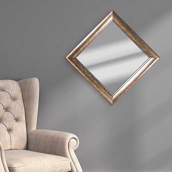 slide 2 of 6, Hartley Square Beveled Wall Mirror - Bronze, 23 in