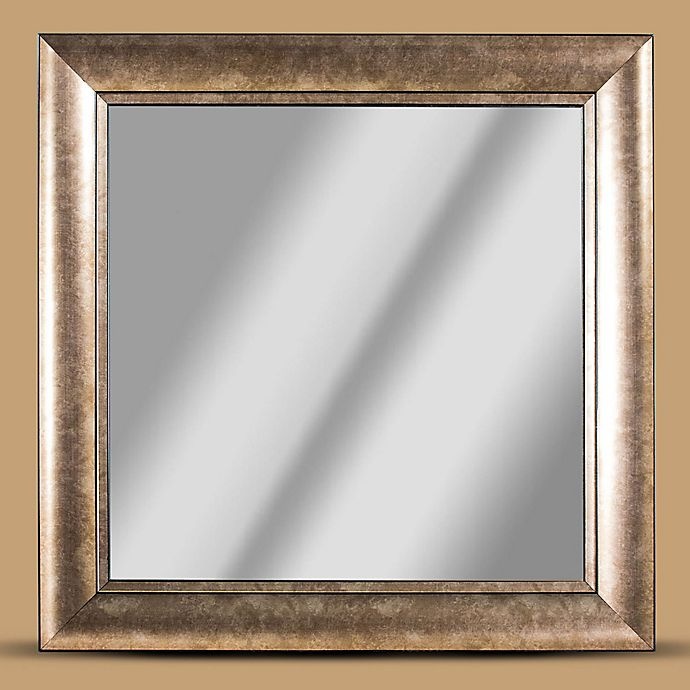 slide 3 of 6, Hartley Square Beveled Wall Mirror - Bronze, 23 in
