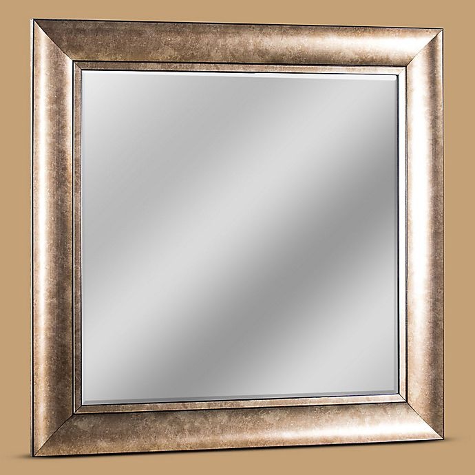 slide 5 of 6, Hartley Square Beveled Wall Mirror - Bronze, 23 in