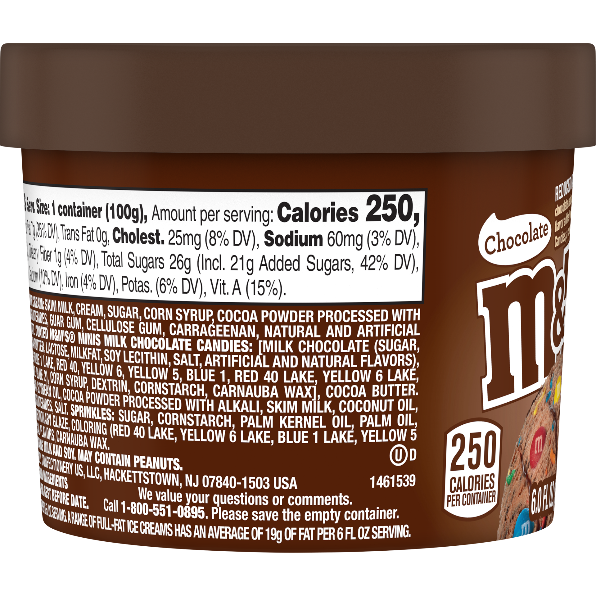 slide 3 of 4, M&M's Chocolate Ice Cream Cup 6 oz, 6 fl oz