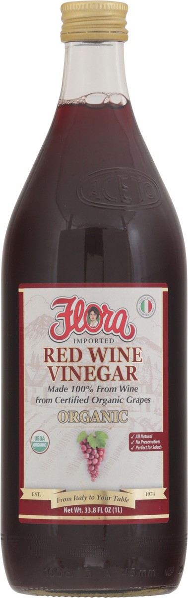 slide 13 of 13, Flora Organic Red Wine Vinegar 33.8 fl oz, 33.8 fl oz