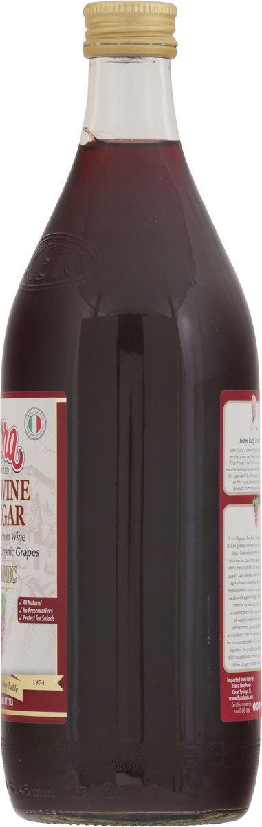 slide 10 of 13, Flora Organic Red Wine Vinegar 33.8 fl oz, 33.8 fl oz