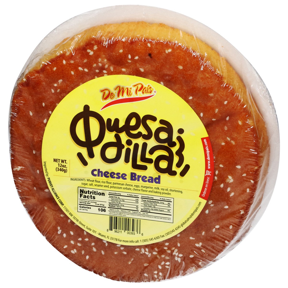slide 4 of 12, De Mi Pais Quesadilla Cheese Bread 12 oz, 12 oz