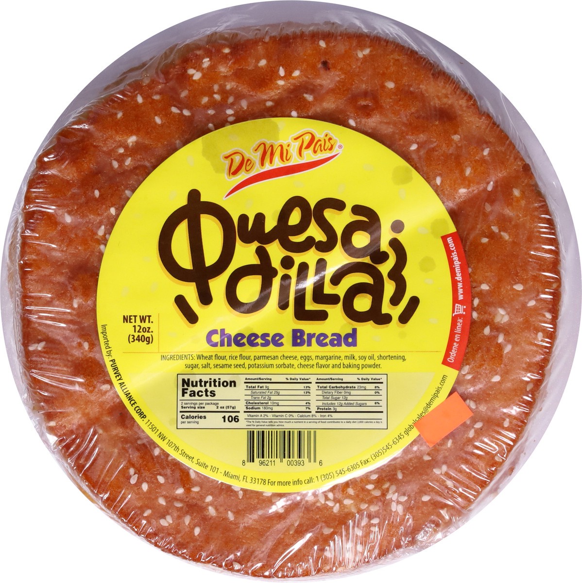 slide 8 of 12, De Mi Pais Quesadilla Cheese Bread 12 oz, 12 oz