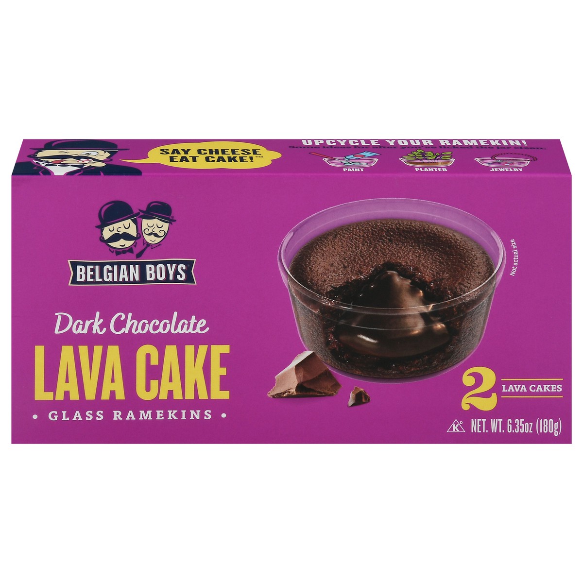 slide 1 of 14, Belgian Boys Glass Ramekins Dark Chocolate Lava Cakes 2 ea, 2 ct