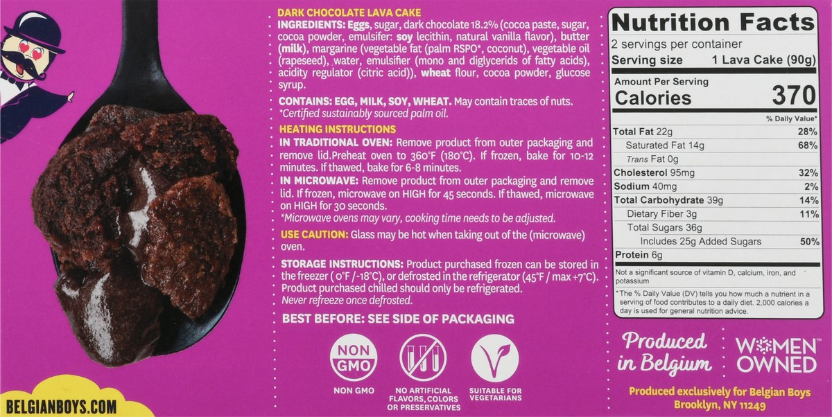 slide 9 of 14, Belgian Boys Glass Ramekins Dark Chocolate Lava Cakes 2 ea, 2 ct