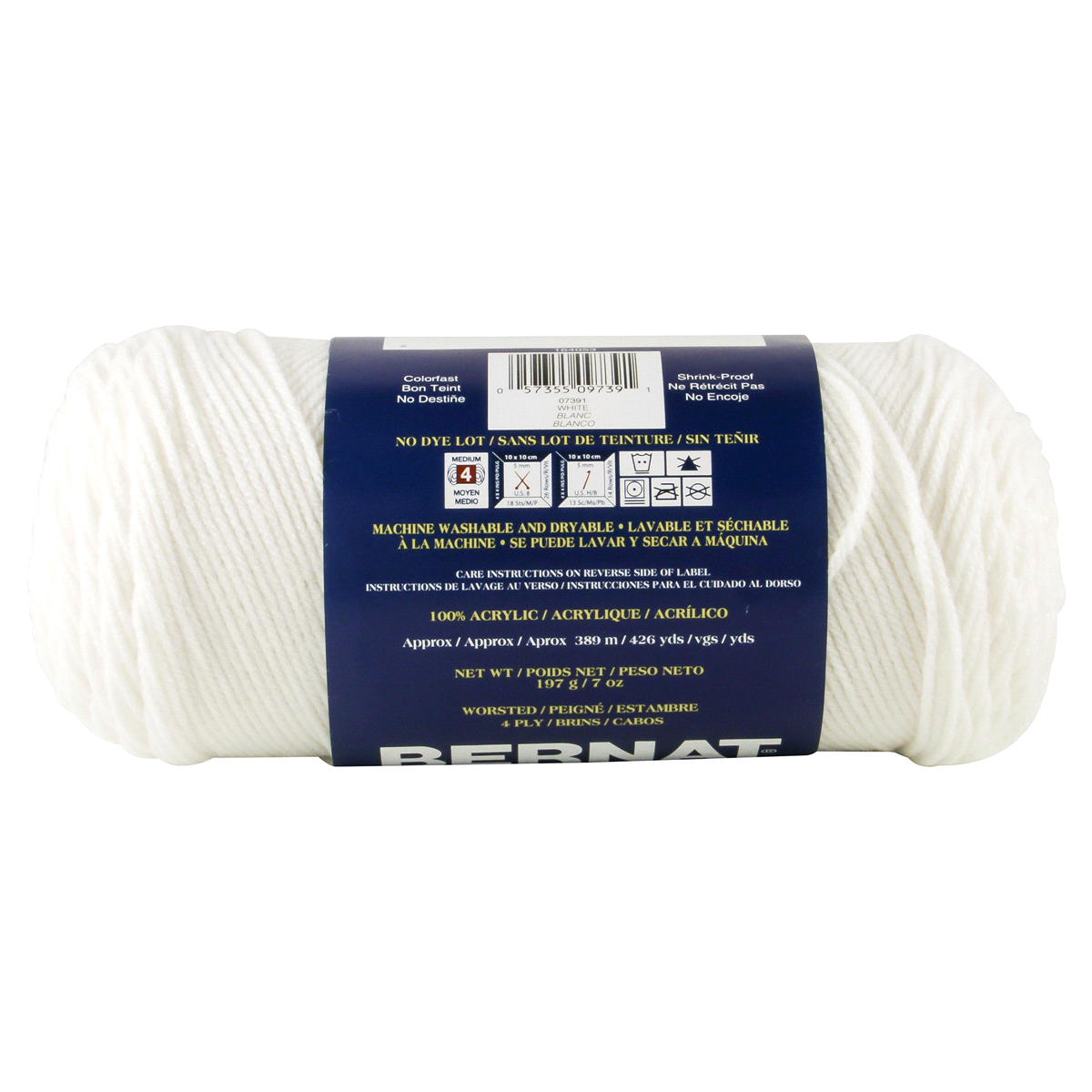 slide 2 of 3, Bernat Super Value Yarn - White, 1 ct