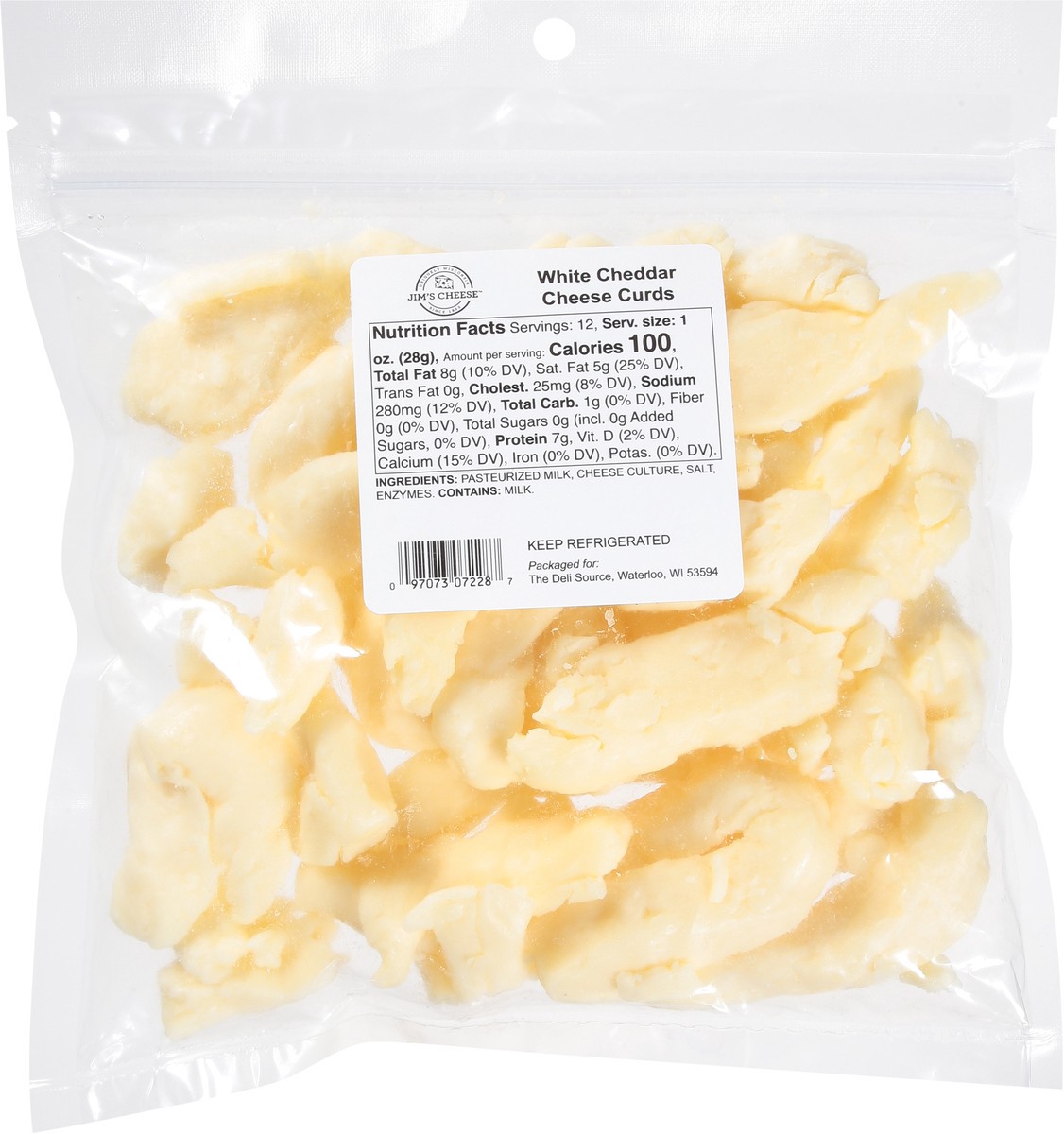 slide 9 of 9, Jim's Cheese White Cheddar Cheese Curds 12 oz, 12 oz
