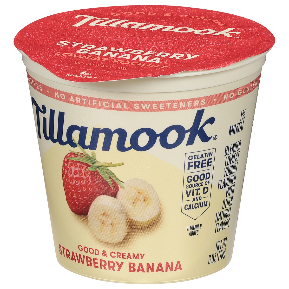 slide 5 of 9, Tillamook Lowfat Strawberry Banana Yogurt 6 oz, 6 oz