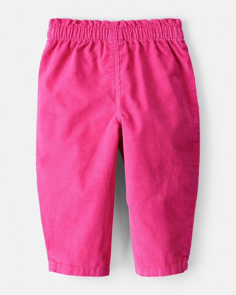 slide 2 of 3, Carter's Baby Girl Heart Pocket Barrel Pants - Pink Fuchsia 18M, 1 ct