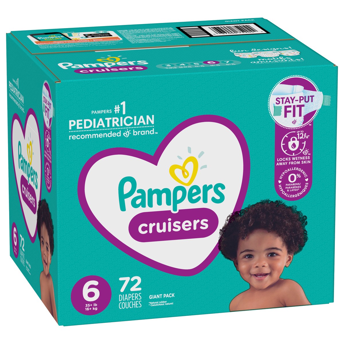 slide 2 of 4, Pampers Cruisers Diapers Size 6 72 Count, 72 ct