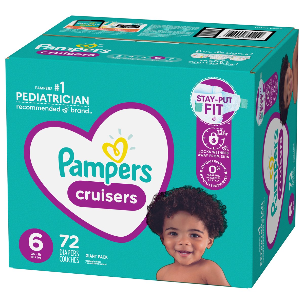 slide 3 of 4, Pampers Cruisers Diapers Size 6 72 Count, 72 ct