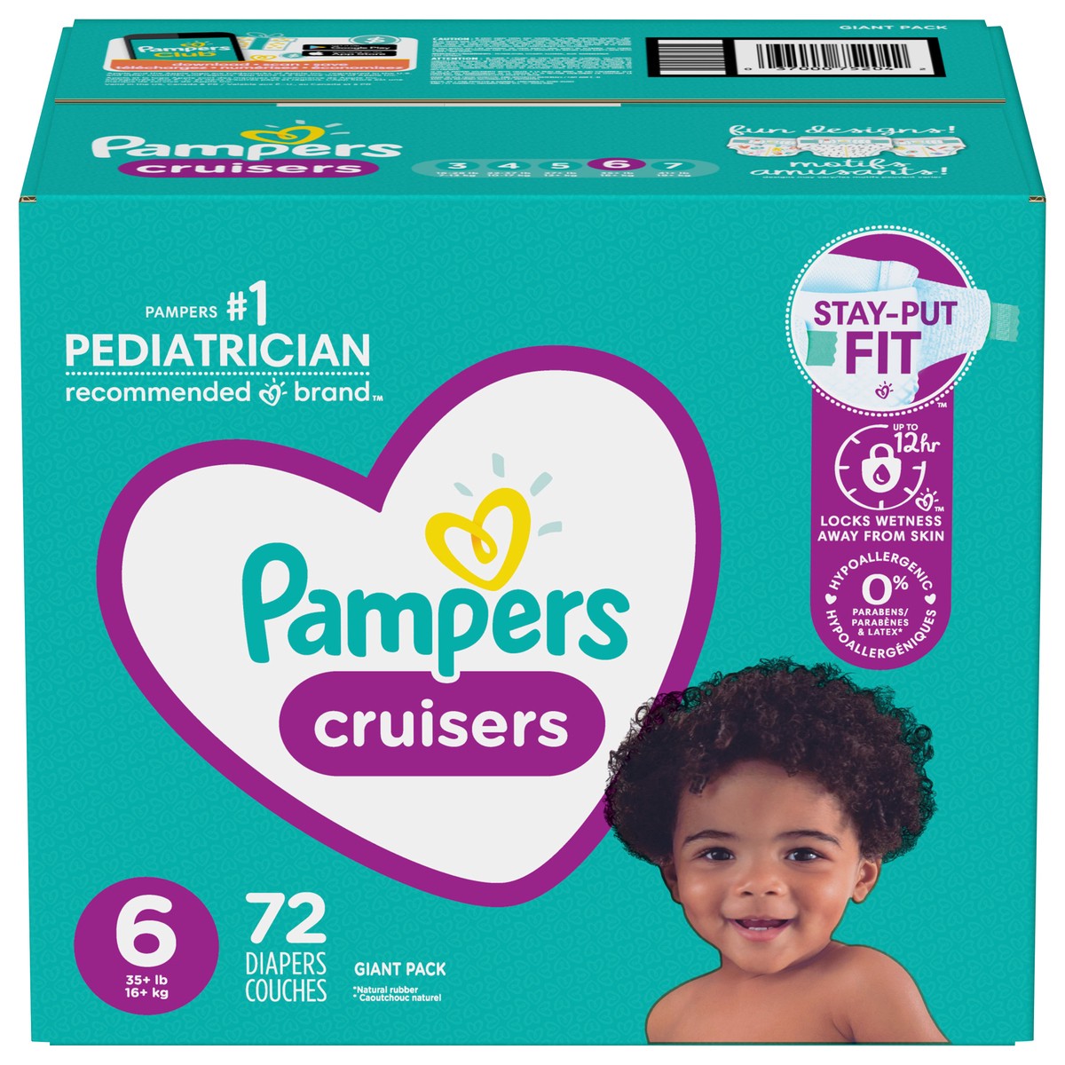 slide 1 of 4, Pampers Cruisers Diapers Size 6 72 Count, 72 ct