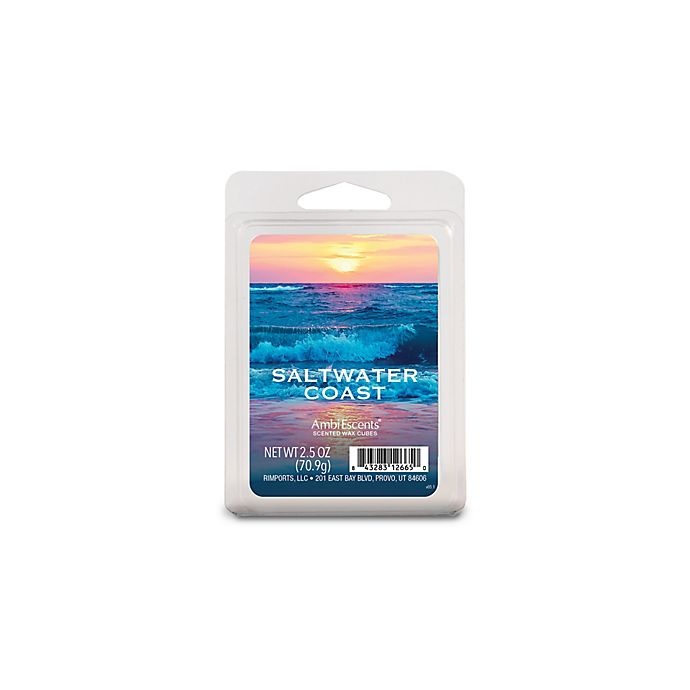 slide 1 of 1, AmbiEscents Saltwater Coast Scented Wax Cubes - Blue, 6 ct